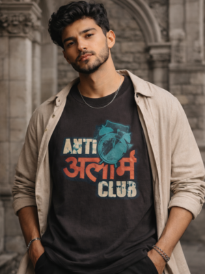 Anti Alarm Club | Marathi Premium Oversized T-Shirt